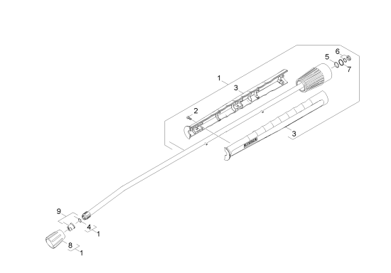 KÄRCHER Professional Ersatzteile Hochdruckreiniger Kaltwasser HD 10/15-4 CAGE FOOD 1.524-230.0 Strahlrohr