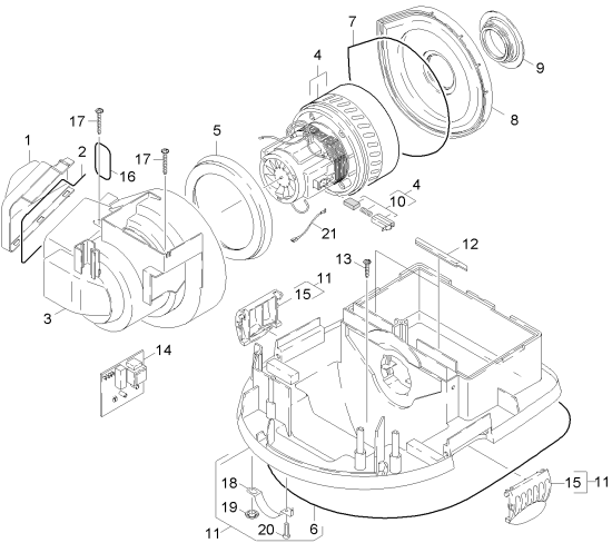 KÄRCHER Professional Ersatzteile Sauger LANDA TV 361 1.184-265.0 Turbine und Gehaeuse
