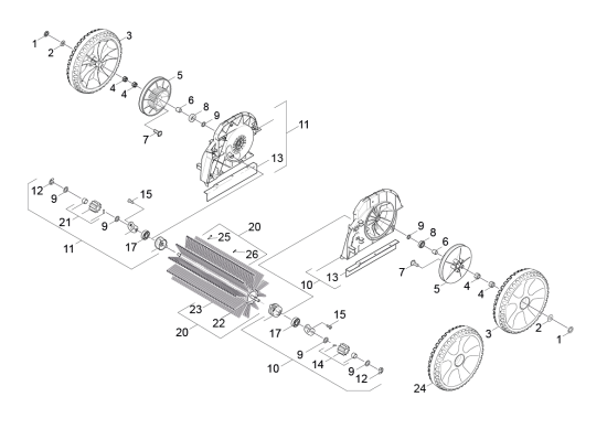KÄRCHER Professional Ersatzteile Kehrmaschinen KM 70/15 C Antrieb 1.517-150.0