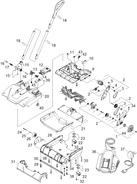 KÄRCHER Professional Ersatzteile Kehrmaschinen KM 35/5 C   EU Einzelteile 1.327-320.0