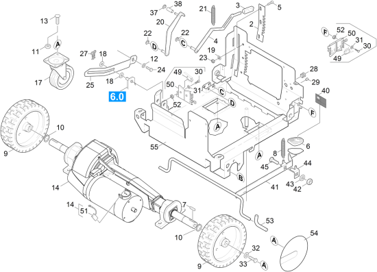 KÄRCHER Professional Ersatzteile Bodenreiniger B 80 W Bp 1.259-001.0 Fahrwerk CIM