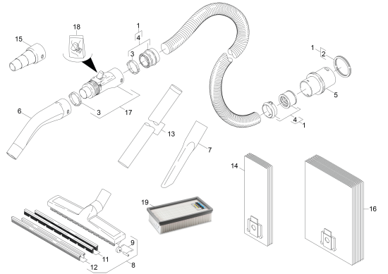 KÄRCHER Professional Ersatzteile Sauger NT 14/1 Ap Te Adv L EU 1.510-132.0 Zubehoer