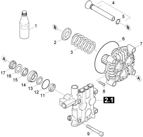 KÄRCHER Professional Ersatzteile Hochdruckreiniger Heisswasser HDS 8/17-4M Classic EU 1.077-603.0 Kolben