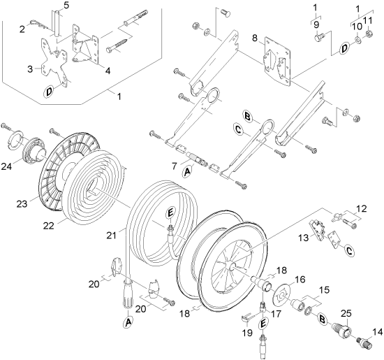 KÄRCHER Professional Ersatzteile Hochdruckreiniger Kaltwasser ABS Schlauchtrommel Edelstahl 2.641-866.0 ABS Schlauchtrommel