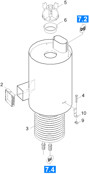 KÄRCHER Professional Ersatzteile Hochdruckreiniger Heisswasser HDS 2.3/12C Ed 1.170-606.0 Heizschlange
