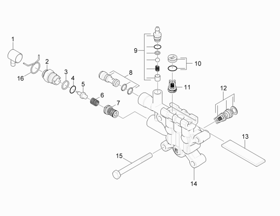 KÄRCHER Professional Ersatzteile Hochdruckreiniger Kaltwasser HD 2.5/30 CH 1.107-078.0 Zylinderkopf