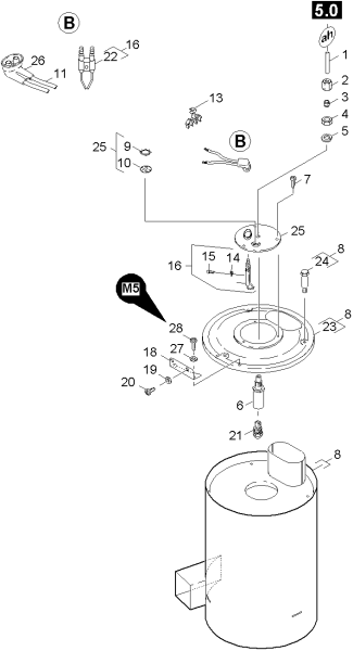 KÄRCHER Professional Ersatzteile Hochdruckreiniger Heisswasser HDS 550C ECO 1.272-604.0 Brennerdeckel
