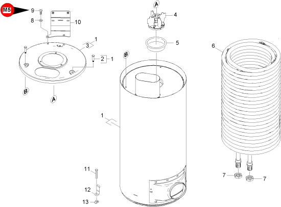 KÄRCHER Professional Ersatzteile Hochdruckreiniger Heisswasser HDS 10/20 -4M EU-II 1.071-402.0 Heizschlange