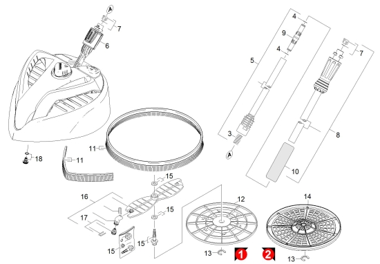 KÄRCHER Ersatzteile Hochdruckreiniger K 7.400 *EU 1.168-301.0-B Flaechenreiniger