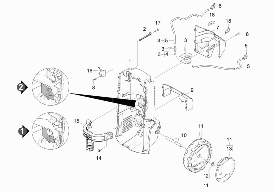 KÄRCHER Ersatzteile Hochdruckreiniger K 7.350 T400 *EU 1.168-222.0-A Gehaeuse hinten