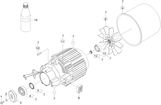 KÄRCHER Ersatzteile Hochdruckreiniger ETL K6.4xx Modul Range (5.971-143.0) 1.167-301.0-AA Motor