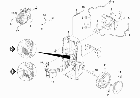 KÄRCHER Ersatzteile Hochdruckreiniger ETL K6.4xx Modul Range (5.971-143.0) 1.167-300.0-AA Gehaeuse hinten