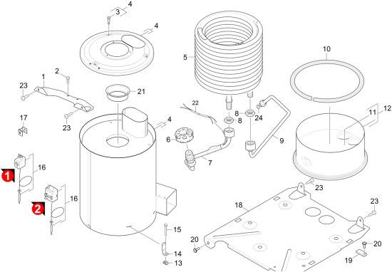 KÄRCHER Professional Ersatzteile Hochdruckreiniger Heisswasser HDS 5/13 U Plus EU 1.064-014.0 Heizschlange
