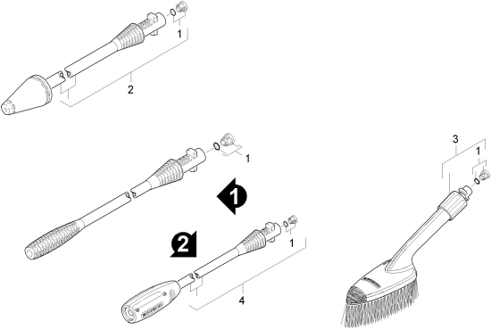 KÄRCHER Ersatzteile Hochdruckreiniger K 2.100 DAKAR EXPORT 1.673-118.0-B Strahlrohr