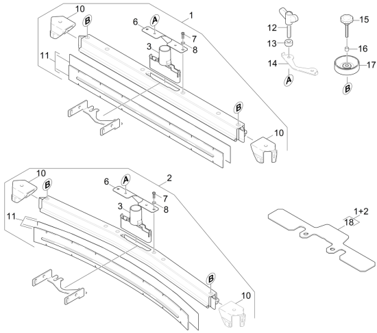 KÄRCHER Professional Ersatzteile Bodenreiniger BR 530 BAT     EU 1.127-161.0 Saugbalken