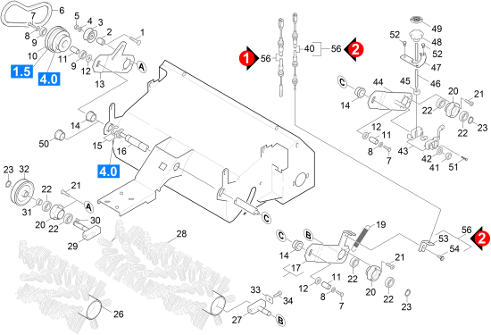 KÄRCHER Professional Ersatzteile Kehrmaschinen KM 85/50 WB 0 Kehrwalze Einzelteile
