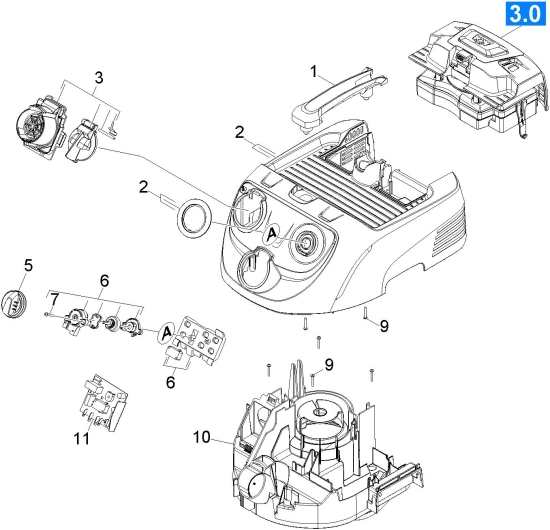 KÄRCHER Ersatzteile Nasstrockensauger WD 7.800 Ecologic *EU-II 1.347-540.0 Haube