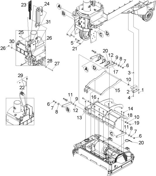KÄRCHER Professional Ersatzteile Bodenreiniger BR 55/40 RS Bp 1.006-132.0 Bodenkopf Befestigung