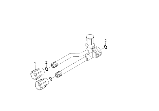 KÄRCHER Professional Ersatzteile Hochdruckreiniger Heisswasser Doppelstrahlrohr kurz K/Parts 6.394-757.0 Doppelstrahlrohr