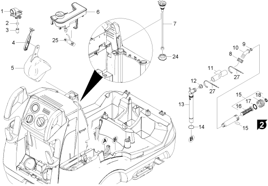 KÄRCHER Professional Ersatzteile Hochdruckreiniger Heisswasser HDS 9/18-4M V2A EU-I 1.077-805.0 Schwimmerventil