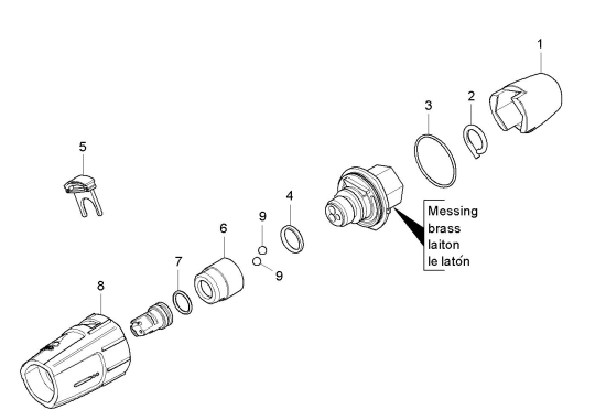 KÄRCHER Ersatzteile Hochdruckreiniger Xpert HD 7140 Plus *EU 1.514-147.0-B Dreifachduese Messing