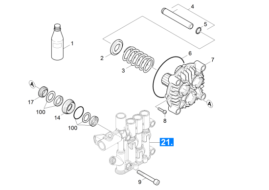 KÄRCHER Professional Ersatzteile Hochdruckreiniger Heisswasser HDS 8/18-4 C 1.174-211.0 Kolben