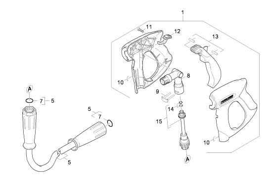 KÄRCHER Professional Ersatzteile Hochdruckreiniger Heisswasser HDS 845 -4M Basic -EU-I 1.027-504.0 Handspritzpistole