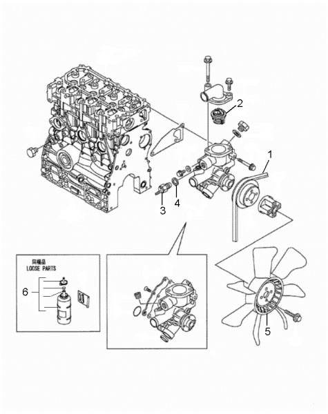 KÄRCHER Professional Ersatzteile Kehrmaschinen Kehrmaschine KM 120/250 R Diesel  Wasserumlaufsystem 9.398-368.0