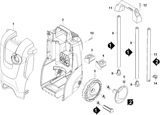 KÄRCHER Ersatzteile Hochdruckreiniger K 4 Compact *EU 1.637-310.0-A Gehaeuse