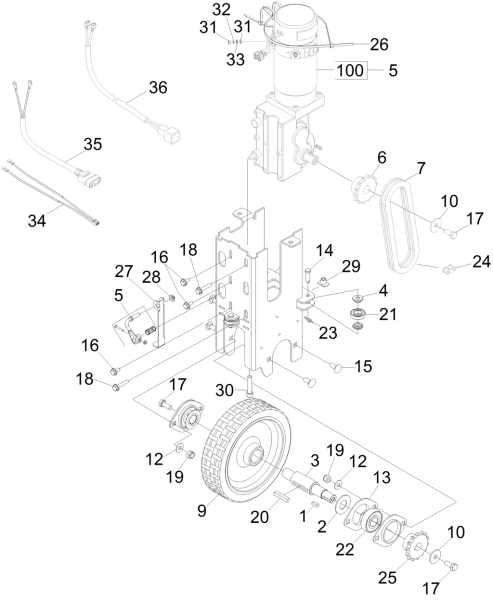 KÄRCHER Professional Ersatzteile Sauger CV 60/2 RS Bp Pack 1.011-028.0 Antrieb