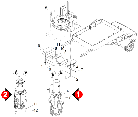 KÄRCHER Professional Ersatzteile Sauger CV 60/2 RS Bp Pack 1.011-028.0 Halterung Antrieb