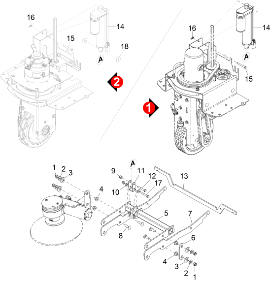 KÄRCHER Professional Ersatzteile Sauger CV 60/2 RS Bp Pack 1.011-028.0 Anhebung Seitenbesen