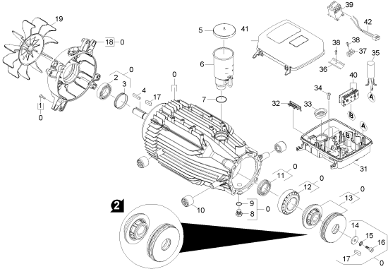 KÄRCHER Professional Ersatzteile Hochdruckreiniger Heisswasser HDS 8/18-4M EU I 1.077-604.0 Motor