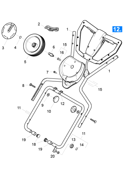 KÄRCHER Professional Ersatzteile Bodenreiniger BR  16/3 Tornado 1.783-317.0 Buegel