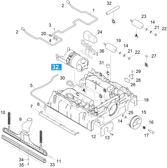 KÄRCHER Professional Ersatzteile Bodenreiniger Bona Powerscrubber 1.783-318.0 Buerstengehaeuse
