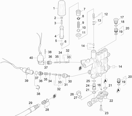 KÄRCHER Professional Ersatzteile Hochdruckreiniger Heisswasser HDS 8/18 -4C Basic EU 1.174-217.0 Zylinderkopf