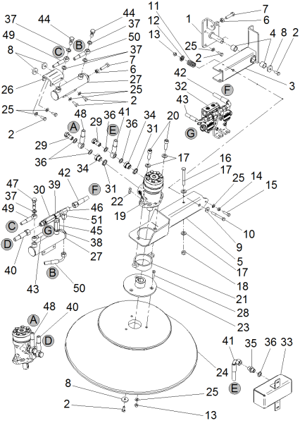 KÄRCHER Professional Ersatzteile Kehrmaschinen KM 130/300 R Bp  Seitenbesen links 1.186-122.0