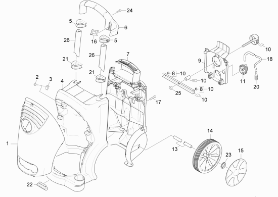 KÄRCHER Professional Ersatzteile Hochdruckreiniger Kaltwasser HD 5/12 C Plus EU 1.514-150.0 Gehaeuse