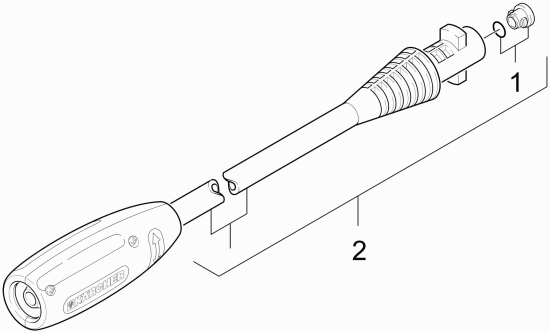 KÄRCHER Ersatzteile Hochdruckreiniger ETL K2 Premium *EU (CORE) (5.971-962.0) 1.673-307.0-AB Vario-Power-Strahlrohr K2