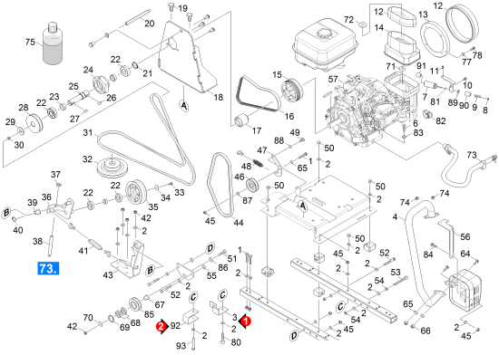 KÄRCHER Professional Ersatzteile Kehrmaschinen KM 90/60 R Lpg Adv  Traeger Motor 1.047-304.0