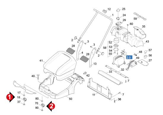 KÄRCHER Professional Ersatzteile Kehrmaschinen KM 70/30 C  Bp 0 Einzelteile