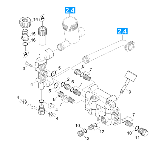 KÄRCHER Professional Ersatzteile Hochdruckreiniger Kaltwasser HD 10/21-4 SX Plus EU-I 1.286-920.0 Ventile