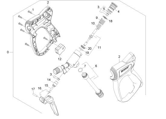 KÄRCHER Professional Ersatzteile Hochdruckreiniger Kaltwasser HD 20/15-4 Cage Plus EU-I 1.367-133.0 Handspritzpistole