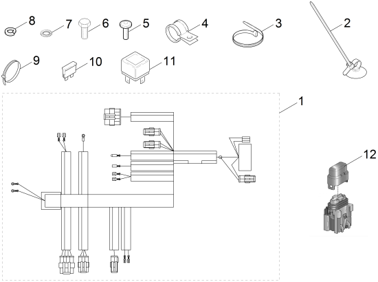 KÄRCHER Professional Ersatzteile Kehrmaschinen KM 105 0 ETL Kabelsatz Benzin KM 105/100