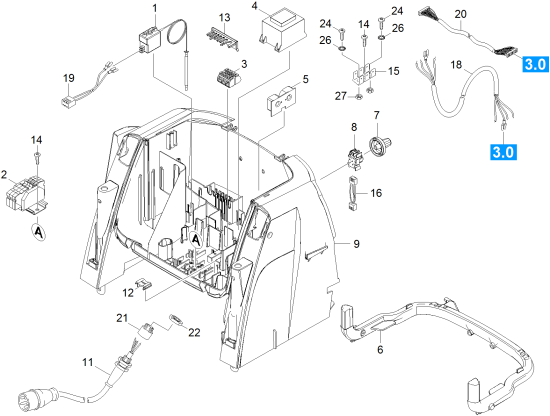 KÄRCHER Professional Ersatzteile Hochdruckreiniger Heisswasser HDS 12/18-4 S Classic EU-I 1.071-629.0 E-Geraeteschrank