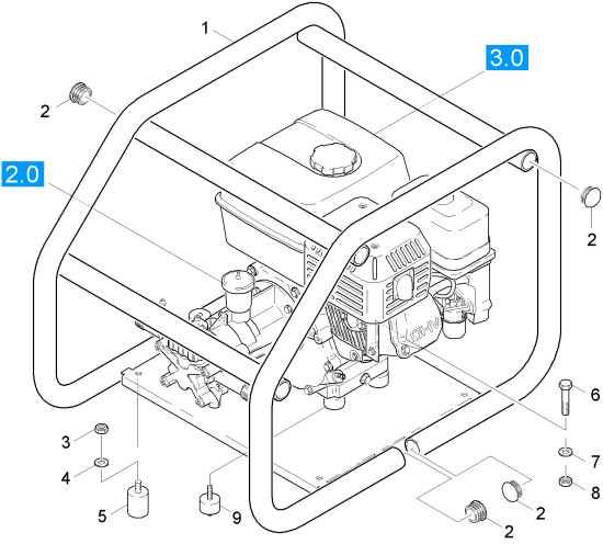 KÄRCHER Professional Ersatzteile Hochdruckreiniger Kaltwasser HD 728 B Cage 1.187-908.0 Rahmen