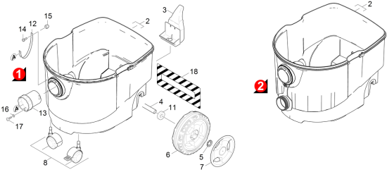 KÄRCHER Professional Ersatzteile Sauger NT 35/1 Tact Te M EU 1.184-874.0 Behaelter Einzelteile