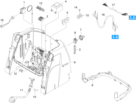 KÄRCHER Professional Ersatzteile Hochdruckreiniger Heisswasser HDS 7/12-4 M EU-I 1.077-921.0 E-Geraeteschrank