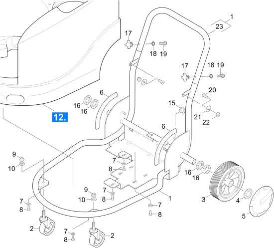 KÄRCHER Professional Ersatzteile Spruehextraktion Puzzi 400 E     EU 1.101-300.0 Geraet Rahmen