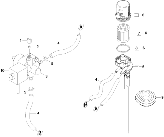 KÄRCHER Professional Ersatzteile Hochdruckreiniger Heisswasser HDS 5.0/30-4 S Eb 1.071-919.0 Brennstoffpumpe und Filter